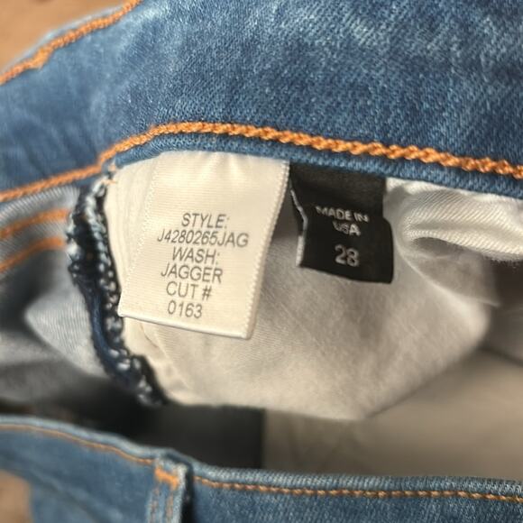 Veronica Beard Carolyn Baby Boot Cropped Tux Button Fly Jeans Size 28x25 - Picture 10 of 12